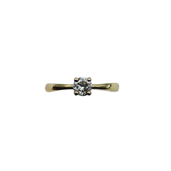 9Kt Yellow Gold Diamond Ring 0.30C