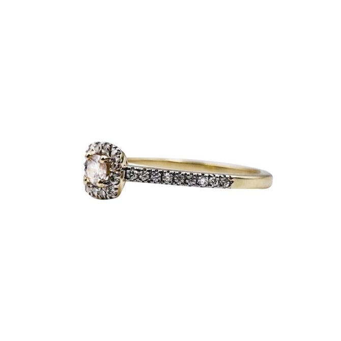 9Kt Yellow Gold Diamond Ring 0.31C