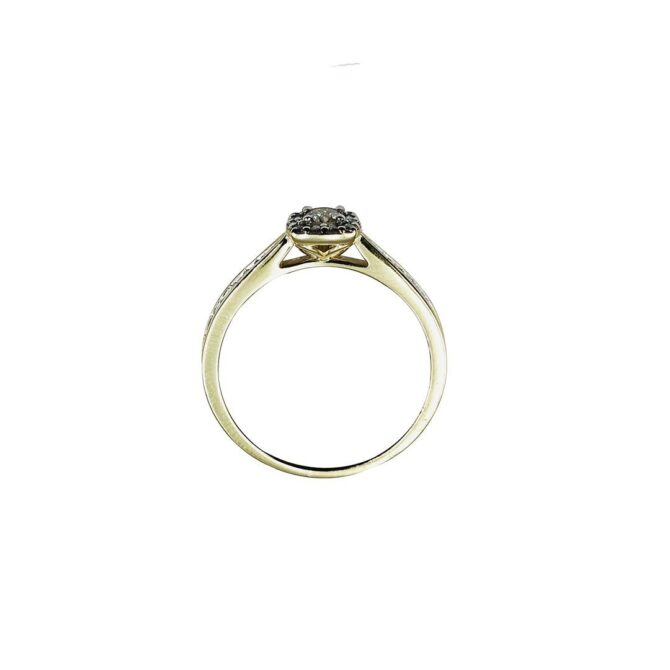 9Kt Yellow Gold Diamond Ring 0.37C