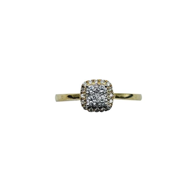 9Kt Yellow Gold Diamond Ring 0.25C