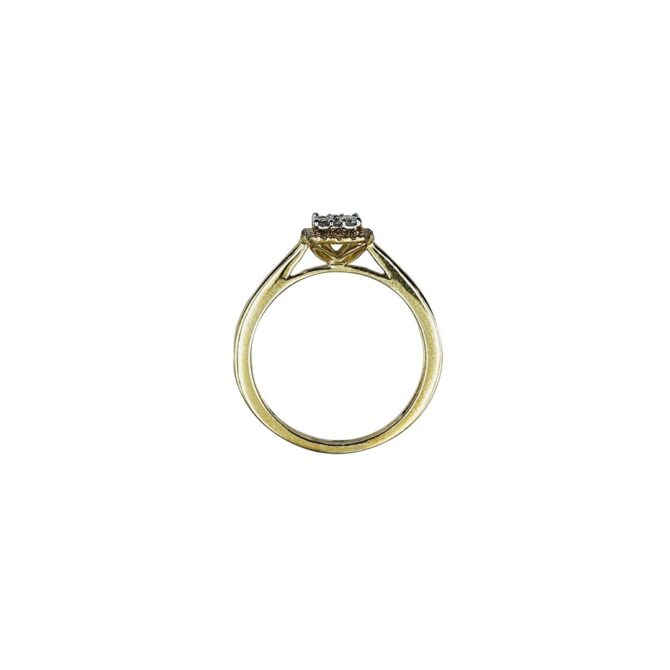 9Kt Yellow Gold Diamond Ring 0.25C