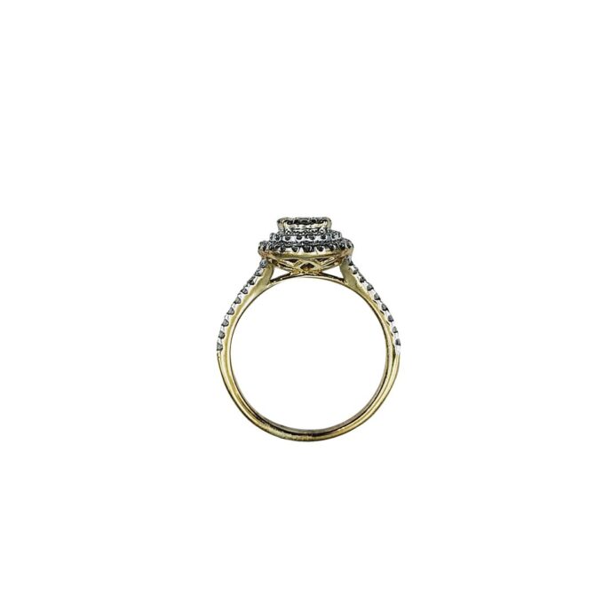 9Kt Yellow Gold Diamond Ring 0.5C