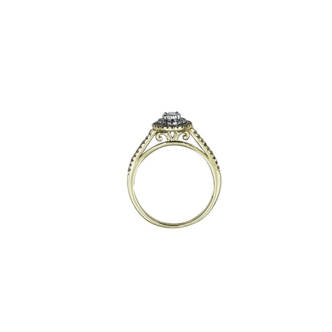 9Kt Yellow Gold Diamond Ring 0.38C