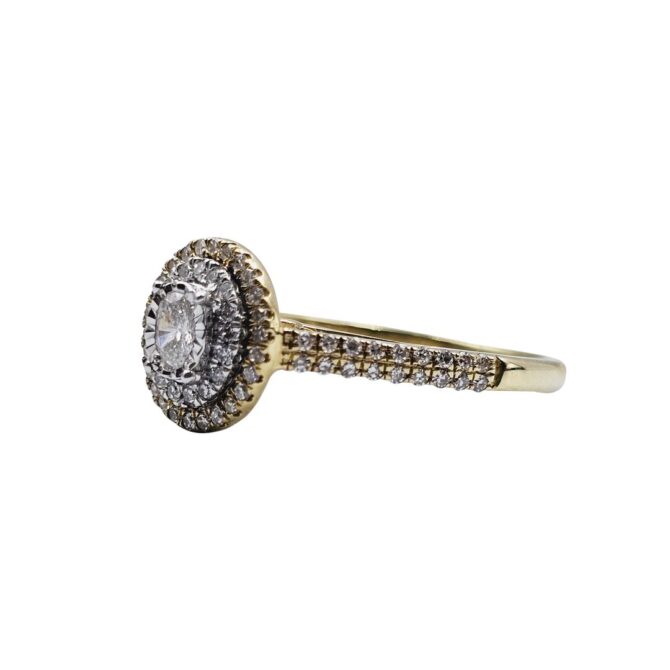 9Kt Yellow Gold Diamond Ring 0.38C