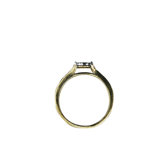 9Kt Yellow Gold Diamond Ring 0.25C