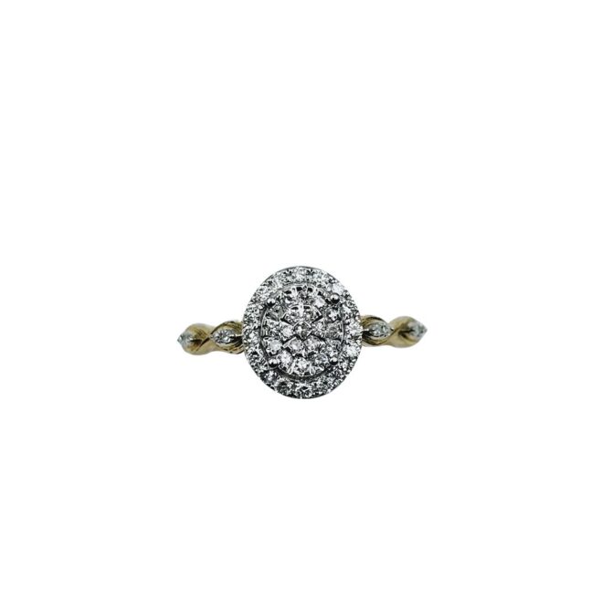 9Kt Yellow Gold Diamond Ring 0.25C