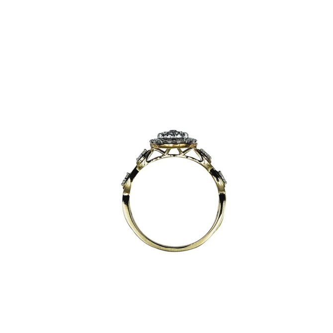 9Kt Yellow Gold Diamond Ring 0.25C