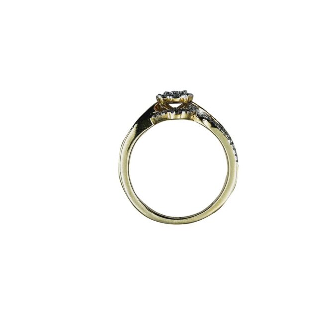 9Kt Yellow Gold Diamond Ring 0.33C