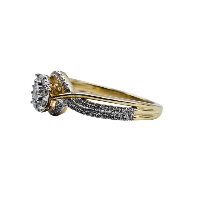 9Kt Yellow Gold Diamond Ring 0.33C