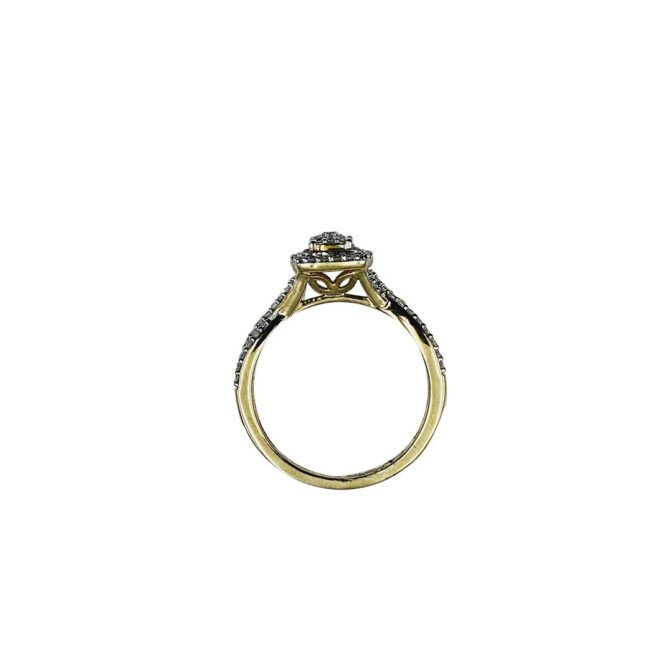 9Kt Yellow Gold Diamond Ring 0.33C