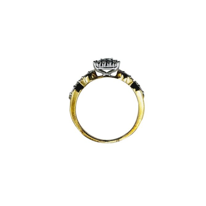 9Kt Yellow Gold Diamond Ring 0.25C