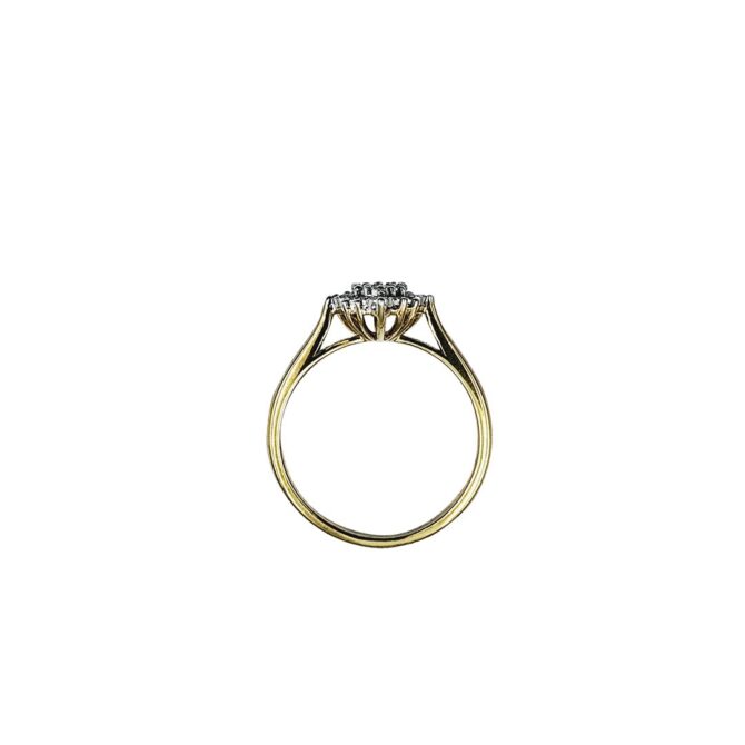 9Kt Yellow Gold Diamond Ring 0.07C