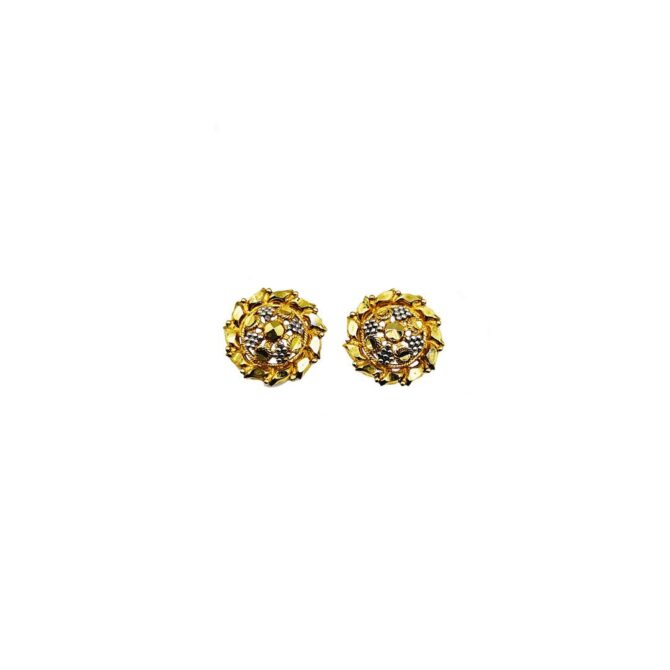 9Kt Gold Indian Stud Earrings