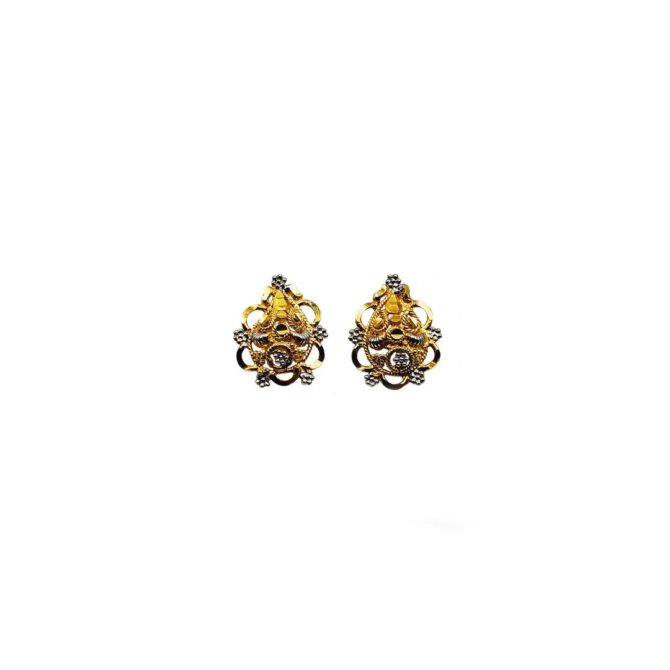 9Kt Gold Indian Stud Earrings