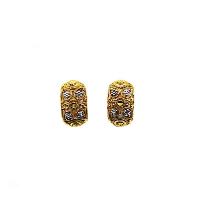 9Kt Gold Indian Huggie Earrings