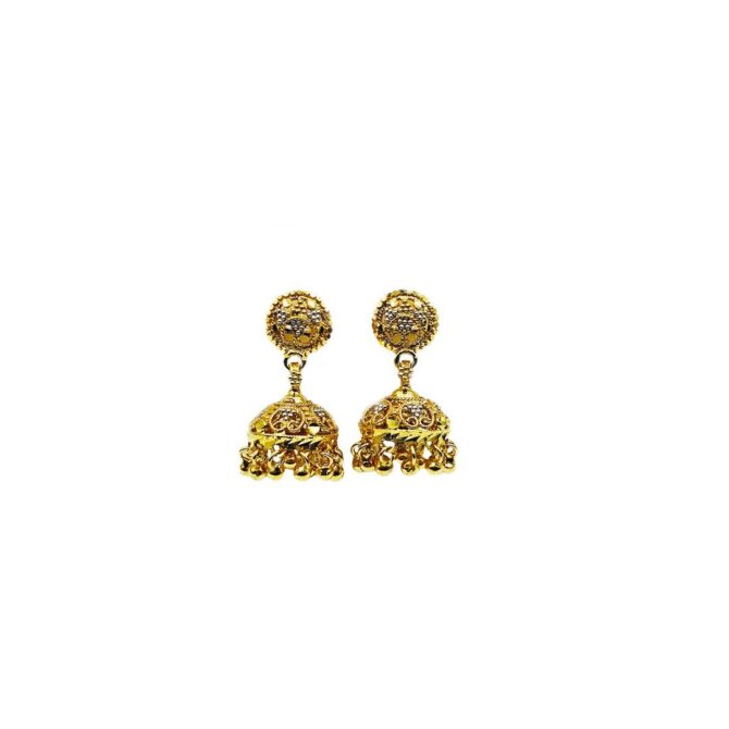 9Kt Gold Indian Jhumka Earrings