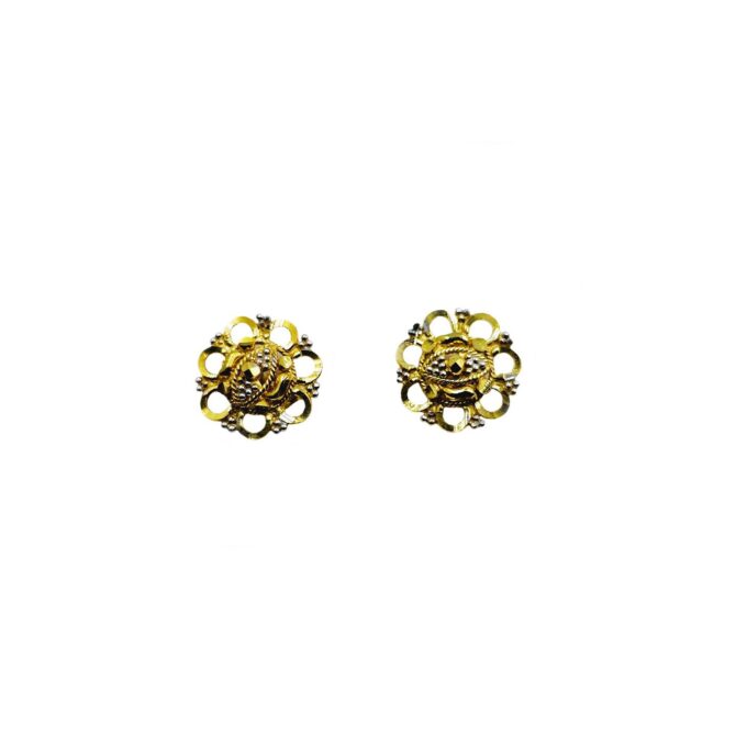 9Kt Gold Indian Stud Earrings