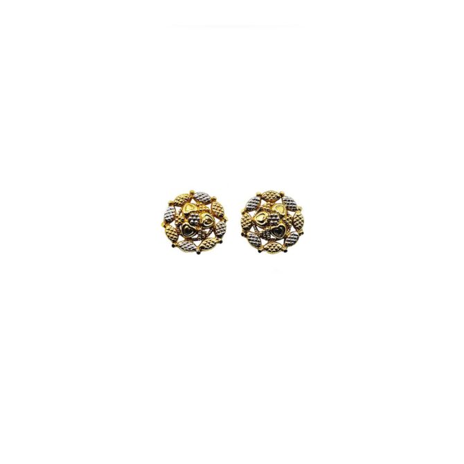 9Kt Gold Indian Stud Earrings