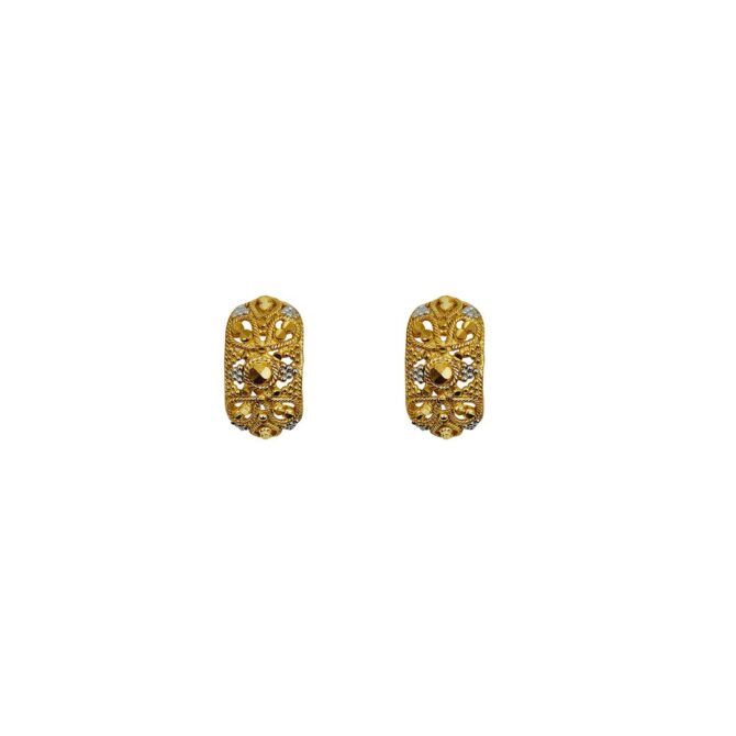 9Kt Gold Indian Huggie Earrings