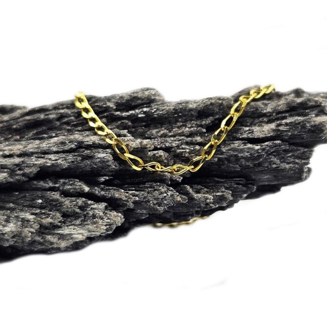 9Kt Yellow Gold Open Curb Chain 55cm