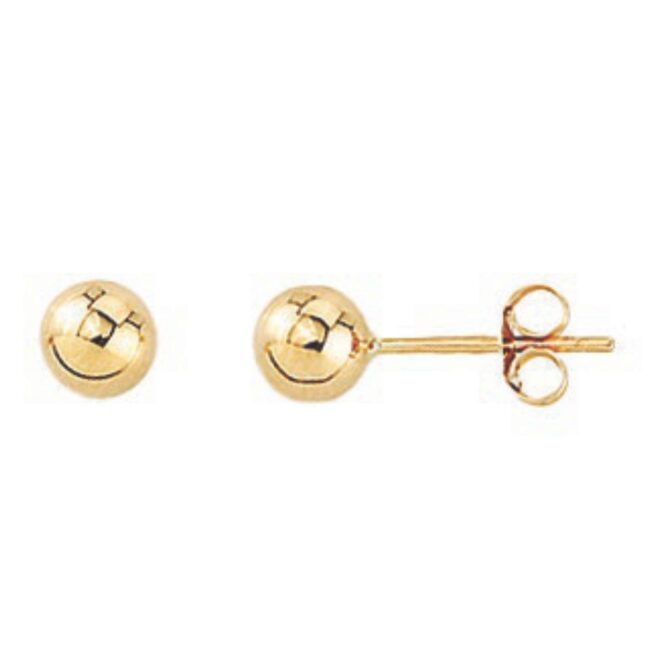 9Kt Yellow Gold Round Stud Earrings