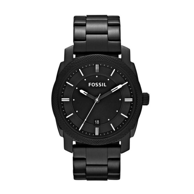 Fossil Men's Machine Black Round Stainless Steel Watch