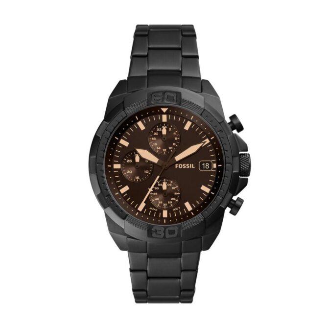 Fossil Men's Bronson Chronograph Black Stainless Steel Watch