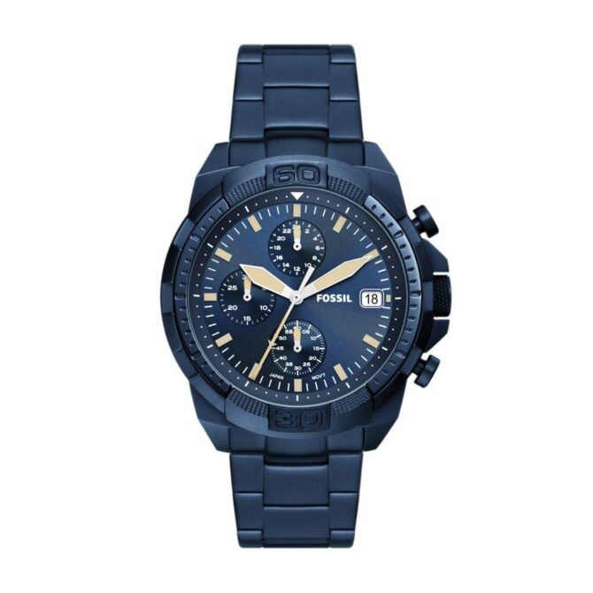 Fossil Men's Bronson Chronograph, Blue-Tone Stainless Steel Watch