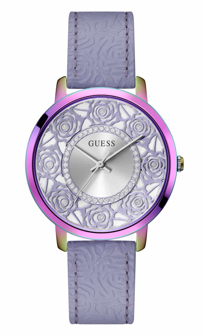 Guess Dahlia Silver Dial Round Case Analog Women Watch