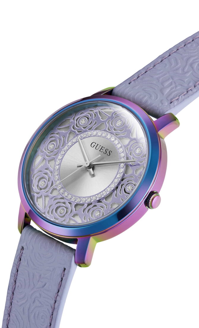 Guess Dahlia Silver Dial Round Case Analog Women Watch