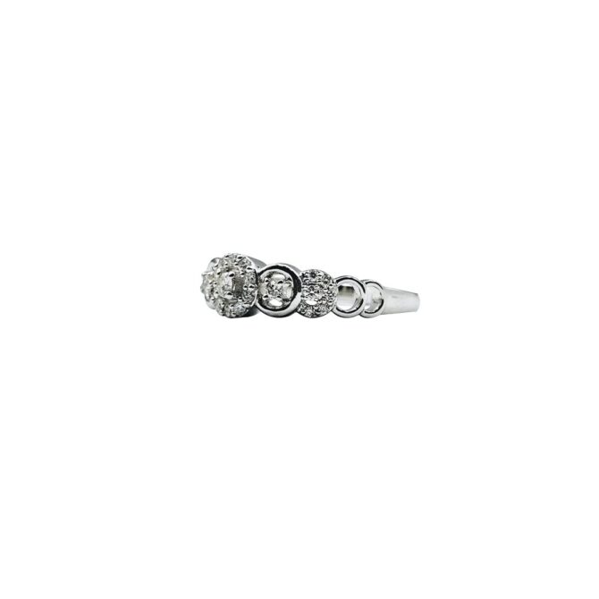 9Kt White Gold Diamond Ring 0.25C