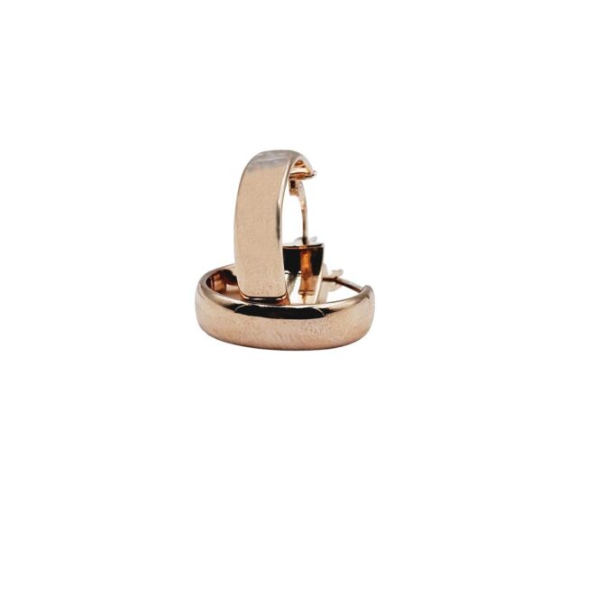 9Kt Rose Gold Indian Huggie Earrings