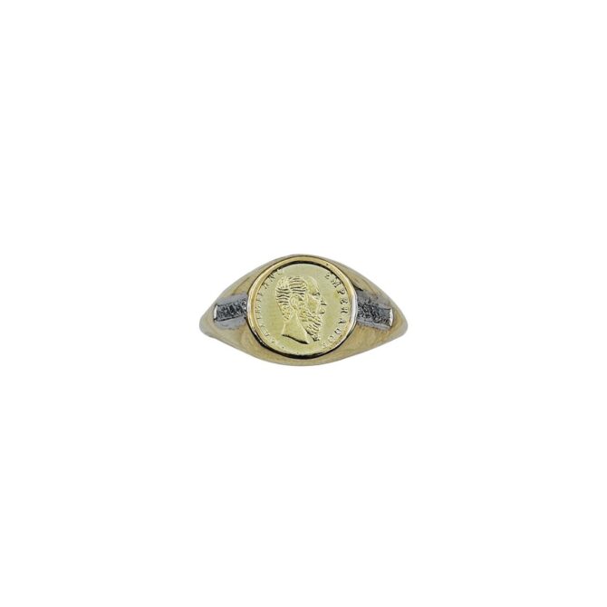 9Kt Gold Gents Peso Coin Ring