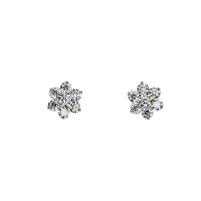 9Kt Gold Flower Studs